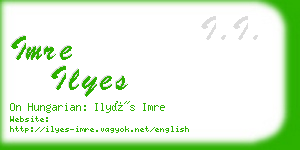 imre ilyes business card